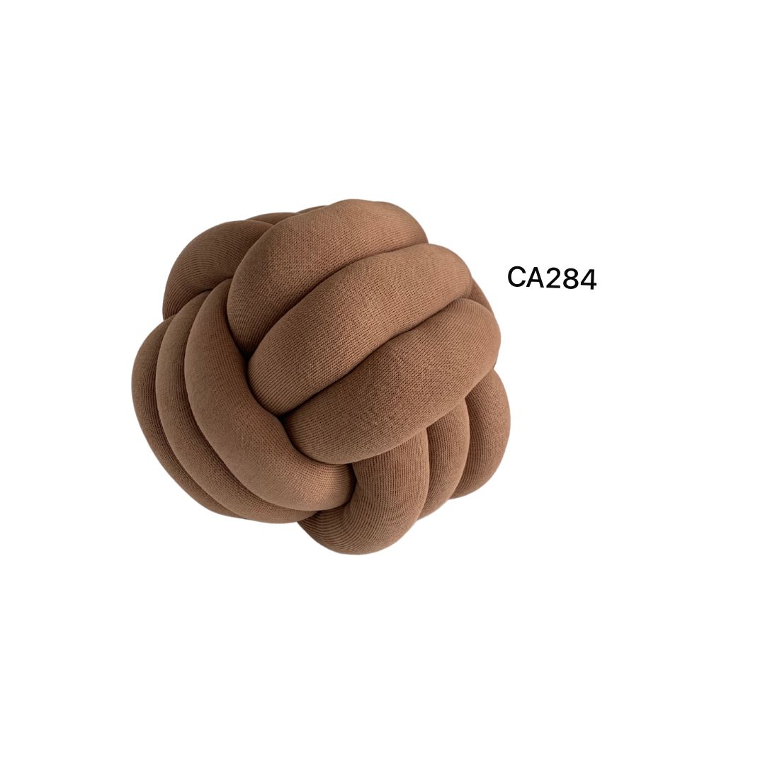 Cojin de nudo cafe diametro 28cm